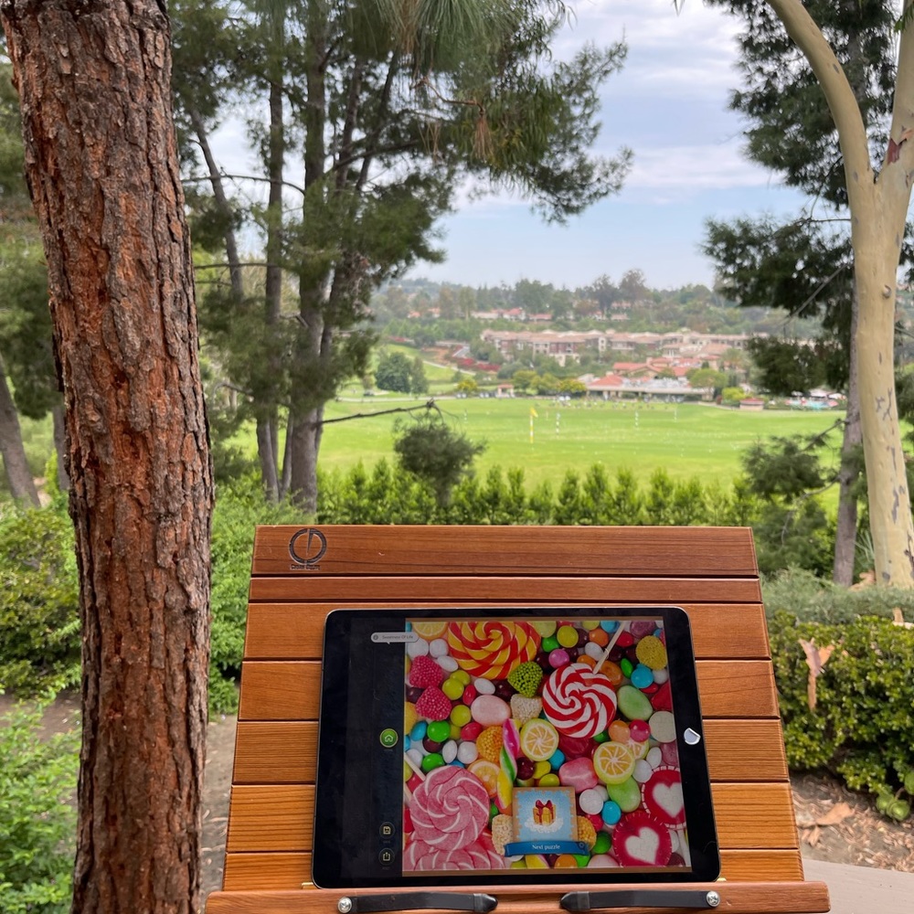 Beautiful, solid, wood book stand, iPad, stand, cookbook stand or display, etc..